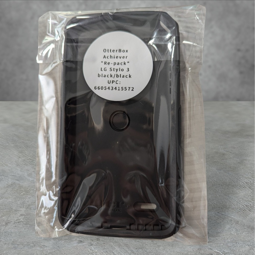 Y4. Otterbox Achiever Case for LG Stylo 3 Black Poly Bag See‎ Full Description